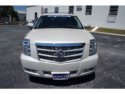 cadillac escalade 2009 white suv platinum edition flex fuel 8 cylinders all whee drive automatic 78028