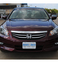 honda accord 2012 dk  red sedan gasoline 6 cylinders front wheel drive 5 speed automatic 77025