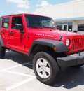 jeep wrangler unlimited 2008 dk  red suv x gasoline 6 cylinders 4 wheel drive automatic 75034
