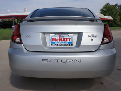 saturn ion 2003 silver sedan 3 gasoline 4 cylinders dohc front wheel drive automatic 76210