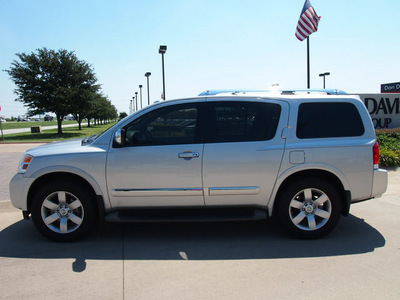 nissan armada 2010 silver suv titanium flex fuel 8 cylinders 2 wheel drive automatic 76018