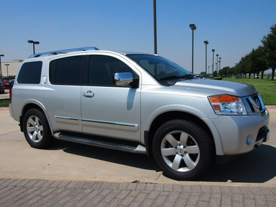 nissan armada 2010 silver suv titanium flex fuel 8 cylinders 2 wheel drive automatic 76018