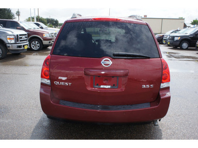 nissan quest 2006 dk  red van 3 5 s gasoline 6 cylinders front wheel drive automatic 78572
