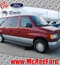 ford econoline e150 2002 red van gasoline 8 cylinders rear wheel drive automatic with overdrive 77539