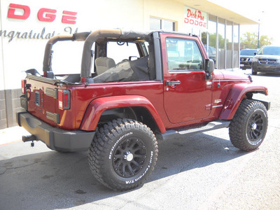 jeep wrangler 2007 red suv sahara gasoline 6 cylinders 4 wheel drive standard 79925