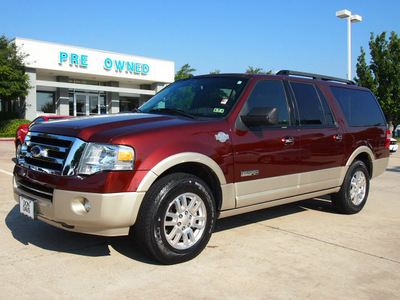 ford expedition el 2008 orange suv king ranch gasoline 8 cylinders 2 wheel drive automatic with overdrive 76011