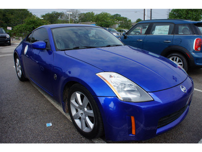 nissan 350z 2004 blue coupe gasoline 6 cylinders rear wheel drive automatic 78729