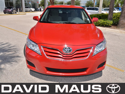 toyota camry 2011 red sedan le gasoline 4 cylinders front wheel drive automatic 32771