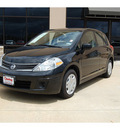 nissan versa 2011 black hatchback 1 8 s gasoline 4 cylinders front wheel drive automatic with overdrive 77656