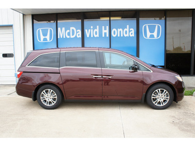 honda odyssey 2012 dk  red van ex l gasoline 6 cylinders front wheel drive automatic 77034