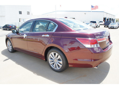 honda accord 2012 dk  red sedan ex l v6 gasoline 6 cylinders front wheel drive automatic 77034