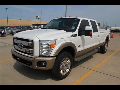 ford f 350 super duty 2011 white lariat biodiesel 8 cylinders 4 wheel drive shiftable automatic 75041