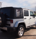 jeep wrangler unlimited 2008 silver suv sahara gasoline 6 cylinders 4 wheel drive automatic 77515