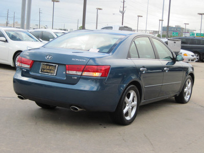 hyundai sonata 2007 green sedan limited gasoline 6 cylinders front wheel drive shiftable automatic 77074