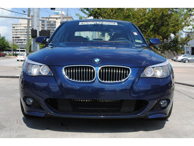 bmw 5 series 2010 blue sedan 550i gasoline 8 cylinders rear wheel drive automatic 77002