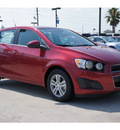 chevrolet sonic 2012 red hatchback lt gasoline 4 cylinders front wheel drive automatic 77090