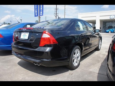 ford fusion 2012 black sedan se gasoline 4 cylinders front wheel drive 6 speed automatic 77338