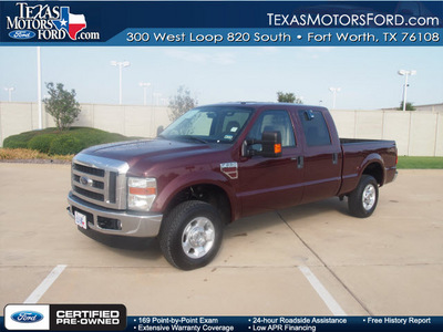 ford f 250 super duty 2010 dk  red xlt diesel 8 cylinders 4 wheel drive automatic 76108