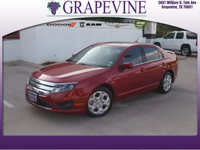 ford fusion 2010 dk  red sedan se gasoline 4 cylinders front wheel drive automatic 76051
