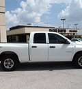 dodge ram 1500 2008 white pickup truck sxt gasoline 6 cylinders rear wheel drive automatic with overdrive 76011