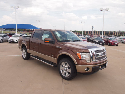 ford f 150 2012 brown lariat gasoline 6 cylinders 4 wheel drive automatic 76108