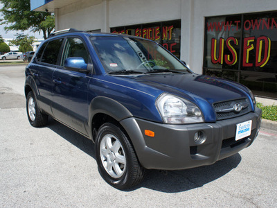 hyundai tucson 2005 blue suv gls 6 cylinders shiftable automatic 75080