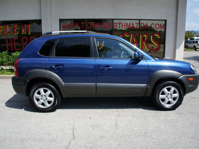 hyundai tucson 2005 blue suv gls 6 cylinders shiftable automatic 75080