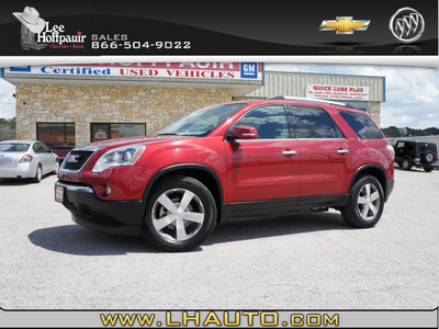 gmc acadia 2012 red suv slt 1 gasoline 6 cylinders all whee drive automatic 78654