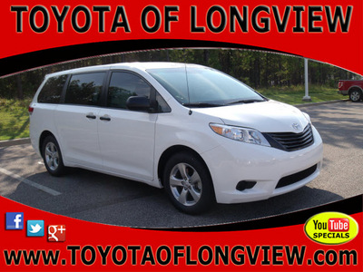 toyota sienna 2013 white van gasoline 6 cylinders front wheel drive automatic 75604