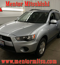 mitsubishi outlander 2010 silver suv es gasoline 4 cylinders all whee drive automatic 44060