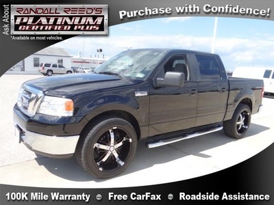 ford f 150 2008 black pickup truck xlt gasoline 8 cylinders 2 wheel drive automatic 77388