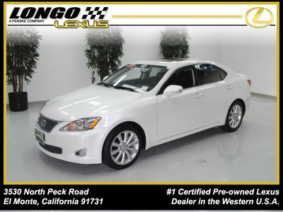 lexus is 250 2010 white sedan gasoline 6 cylinders rear wheel drive automatic 91731