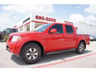 nissan frontier 2010 red pro 4x gasoline 6 cylinders 2 wheel drive automatic 76543