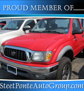 toyota tacoma 2002 red pickup truck gasoline 4 cylinders 4 wheel drive standard 13350