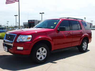 ford explorer 2010 red suv xlt gasoline 6 cylinders 4 wheel drive automatic with overdrive 76018