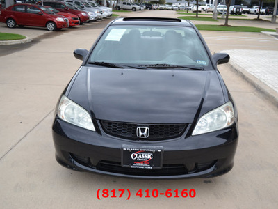honda civic 2004 black coupe ex gasoline 4 cylinders front wheel drive automatic 76051