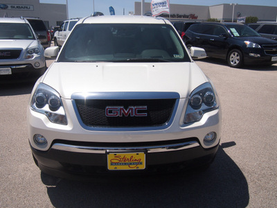 gmc acadia 2009 white suv slt 2 gasoline 6 cylinders front wheel drive automatic 77802