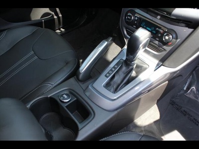ford focus 2012 black hatchback titanium flex fuel 4 cylinders front wheel drive shiftable automatic 75041