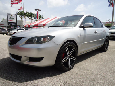 mazda mazda3 2004 silver sedan i gasoline 4 cylinders front wheel drive automatic 33157