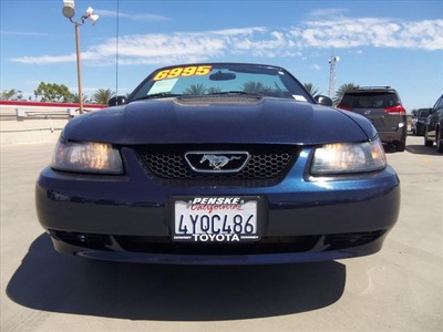 ford mustang 2002 blue deluxe gasoline 6 cylinders rear wheel drive automatic 90241