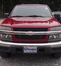 chevrolet colorado 2005 dk  red gasoline 5 cylinders 4 wheel drive automatic 27569