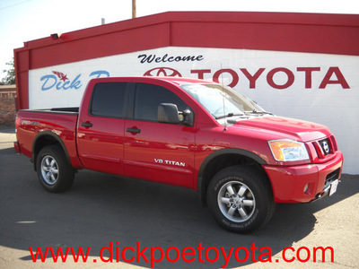 nissan titan 2012 red flex fuel 8 cylinders 4 wheel drive automatic 79925