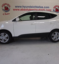 hyundai tucson 2013 cotton white suv gls gasoline 4 cylinders front wheel drive automatic 75150
