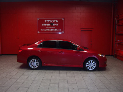 toyota corolla 2010 red sedan s gasoline 4 cylinders front wheel drive automatic 76116