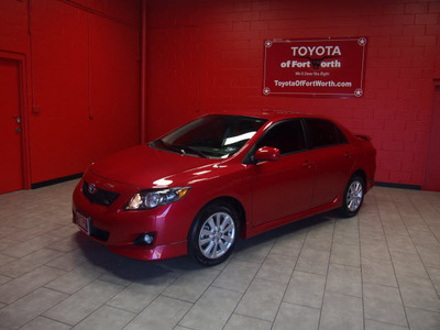 toyota corolla 2010 red sedan s gasoline 4 cylinders front wheel drive automatic 76116