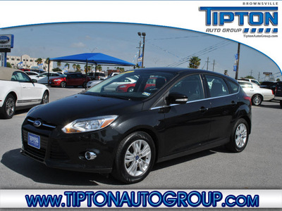 ford focus 2012 black hatchback sel flex fuel 4 cylinders front wheel drive automatic 78523