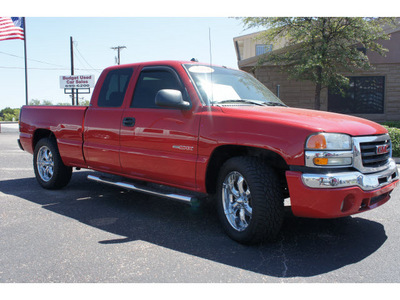 gmc sierra 1500 2004 red pickup truck sle gasoline 6 cylinders rear wheel drive automatic 76543