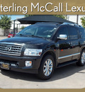 infiniti qx56 2008 black suv gasoline 8 cylinders rear wheel drive automatic with overdrive 77074