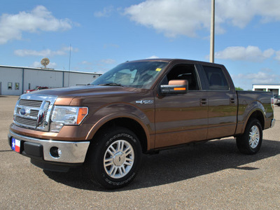 ford f 150 2012 brown lariat flex fuel 8 cylinders 2 wheel drive automatic 78580