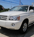 toyota highlander 2001 white suv gasoline 6 cylinders dohc front wheel drive automatic 77379